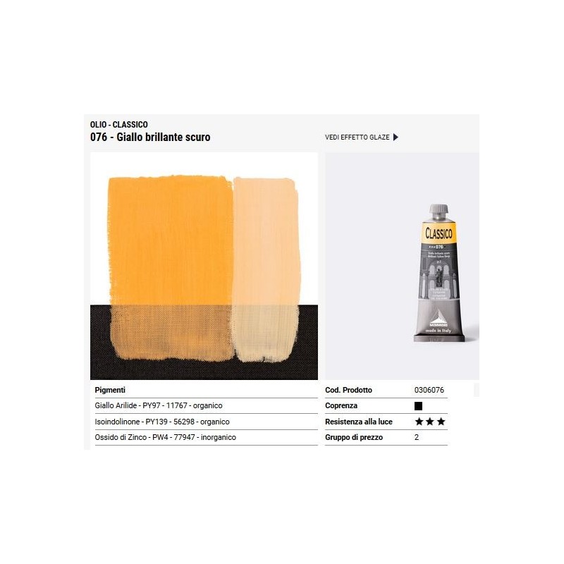 076 Giallo brillante scuro - Maimeri Classico