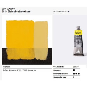 081 Giallo di cadmio chiaro - Maimeri Classico