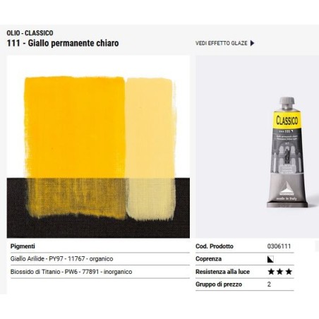 111 giallo permanente chiaro - Maimeri Classico