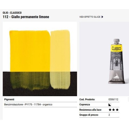 112 giallo permanente limone - Maimeri Classico