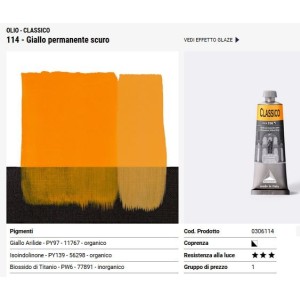 114 giallo permanente scuro - Maimeri Classico