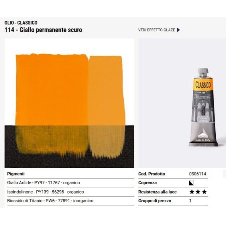 114 giallo permanente scuro - Maimeri Classico