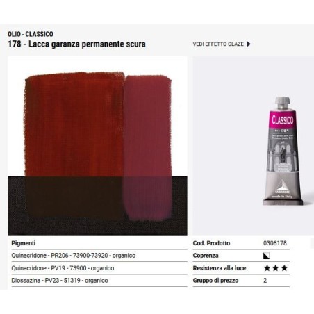 178 Lacca garanza permanente scura - Maimeri Classico