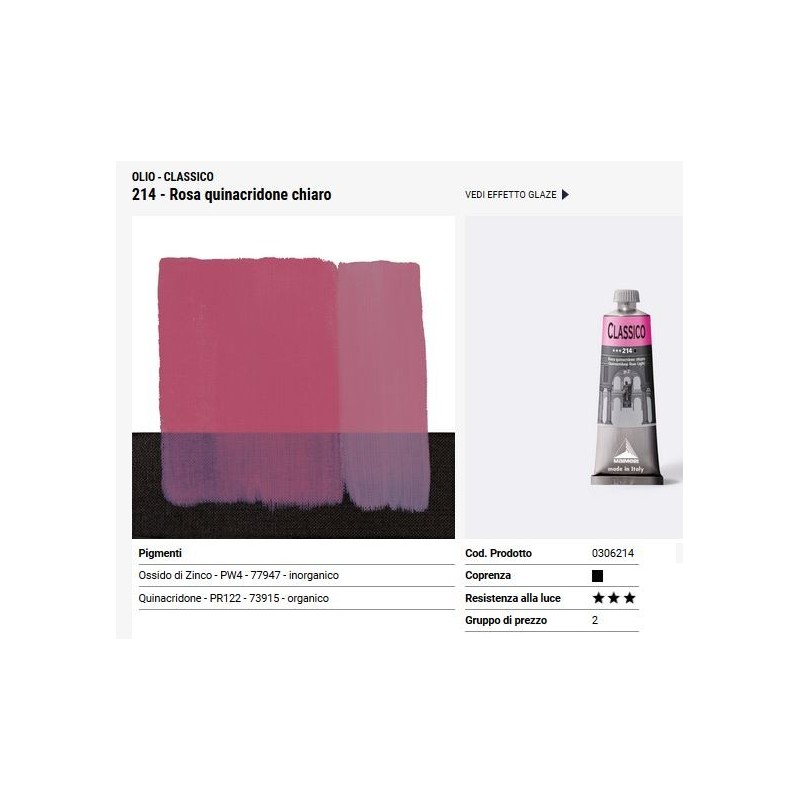 214 Rosa quinacridone chiaro - Maimeri Classico