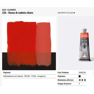 226 Rosso di cadmio chiaro - Maimeri Classico