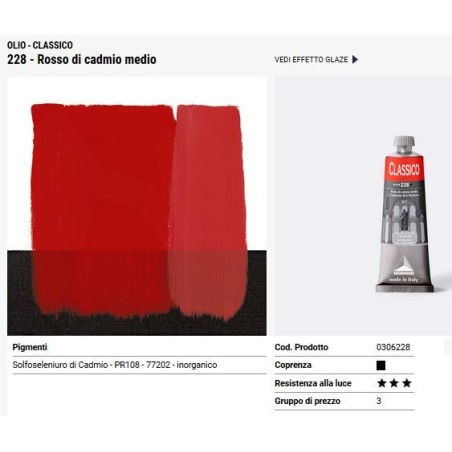 228 Rosso di cadmio medio - Maimeri Classico