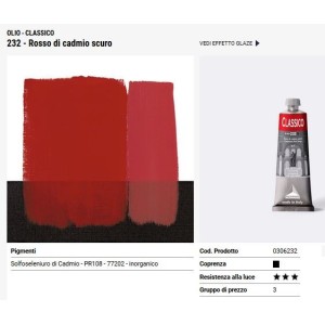 232 Rosso di cadmio scuro - Maimeri Classico