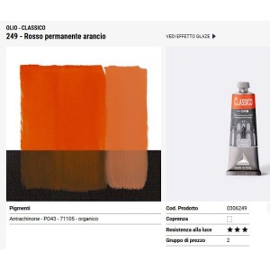 249 Rosso permanente Arancio - Maimeri Classico