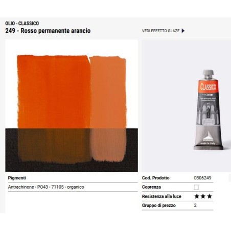 249 Rosso permanente Arancio - Maimeri Classico