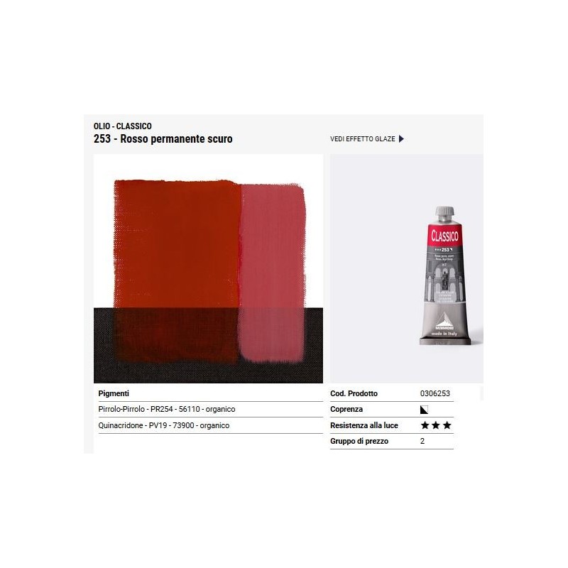 253 Rosso permanente scuro - Maimeri Classico