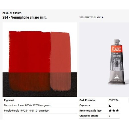 284 Vermiglione chiaro imitazione - Maimeri Classico