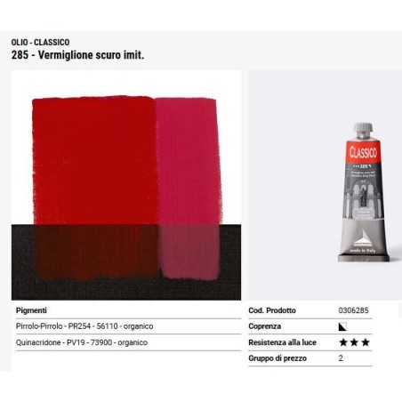 285 Vermiglione scuro imitazione - Maimeri Classico