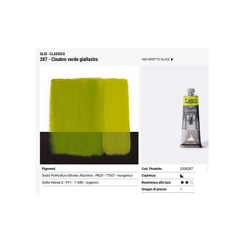 287 Cinabro verde giallastro - Maimeri Classico