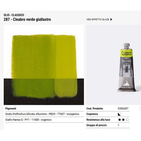 287 Cinabro verde giallastro - Maimeri Classico