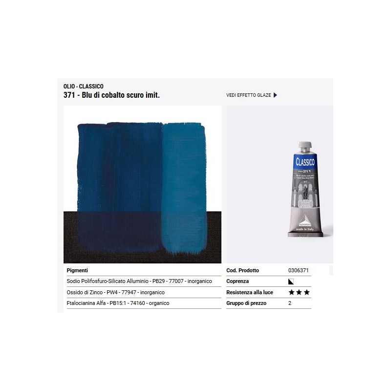 371 Blu di Cobalto scuro imitazione - Maimeri Classico