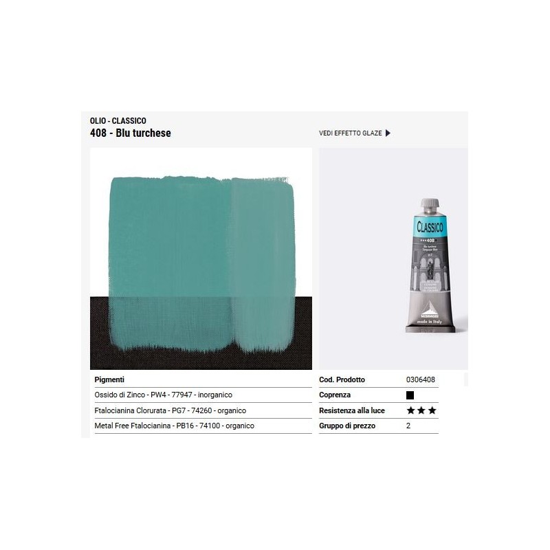 408 Blu turchese - Maimeri Classico