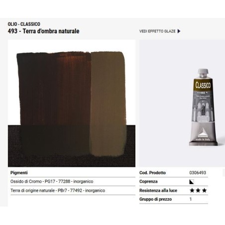 493 Terra d'ombra naturale - Maimeri Classico