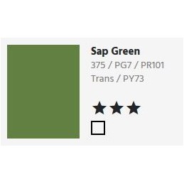 375 Sap green - Georgian Olio all'Acqua