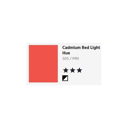 505 Cadmium red light hue - Georgian Olio all'Acqua