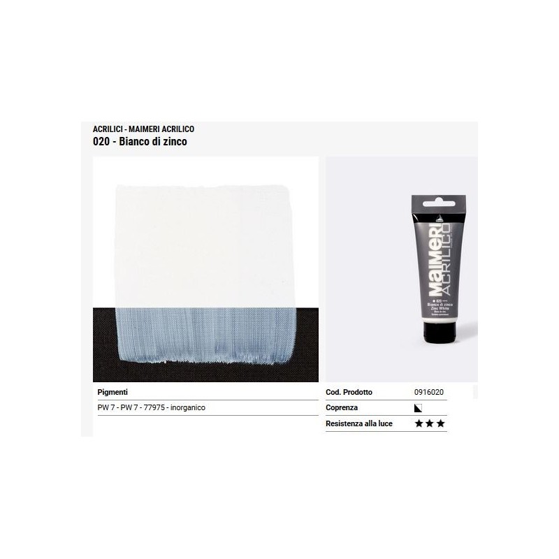 020 Bianco di Zinco - Maimeri acrilico
