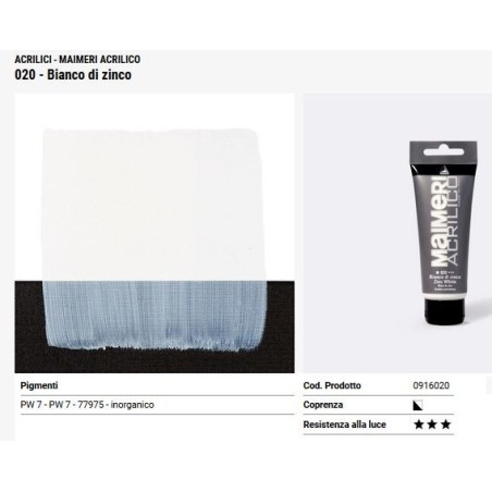 020 Bianco di Zinco - Maimeri acrilico