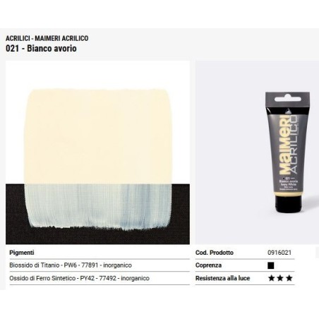 021 Bianco avorio - Maimeri acrilico