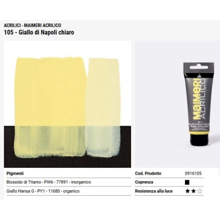 105 Giallo di Napoli chiaro - Maimeri acrilico