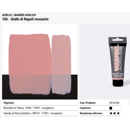 106 Giallo di Napoli rossastro - Maimeri acrilico