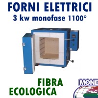 FCHE Forni in Fibra ecologica 1100° - 3 kw Monofase